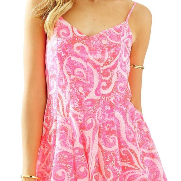 NWT Lilly Pulitzer Kyla Romper in Pink Pout PBJ - Picture 1 of 2